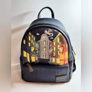 NWOT Harry Potter Loungefly Mini Backpack Diagon Alley Sequin Universal Studios